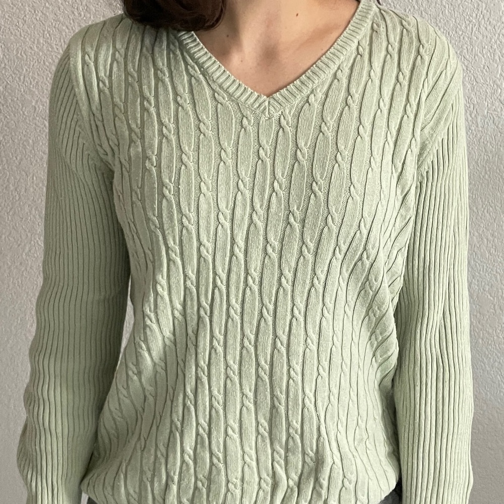 Cable knit sweater